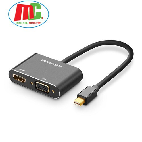 [Mã 155ELSALE giảm 7% đơn 300K] Cáp Chuyển Thunderbolt - Mini Displayport to HDMI + VGA Ugreen 20422 - Hàng Chính Hãng