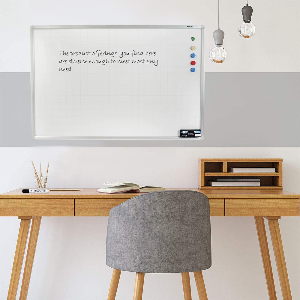 Bảng từ trắng hàn quốc 60 x 80cm kèm bút + nam châm + lau bảng