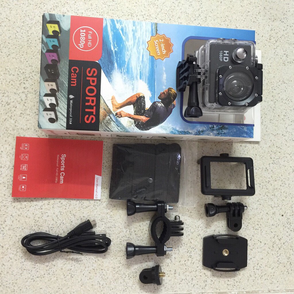 Xả Kho  Camera hành trình HD 1080 Sport Cam A9, Máy Ảnh, Máy quay phim tốc độ Full HD 1080P | BigBuy360 - bigbuy360.vn