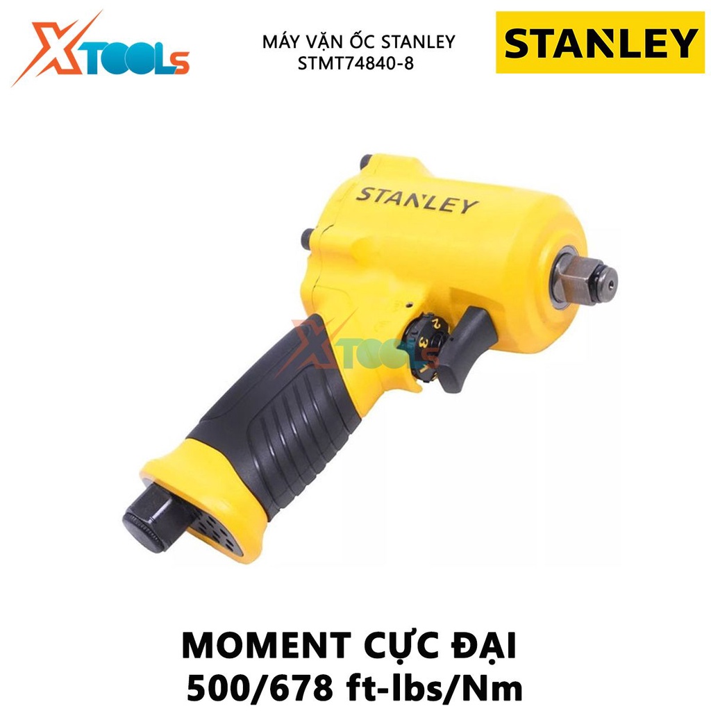 Máy vặn ốc bu-lông STANLEY STMT74840-8 Súng siết bu lông dùng khí nén, Đầu nối 1/2&quot;, vặn, siết và cố đinh đai ốc
