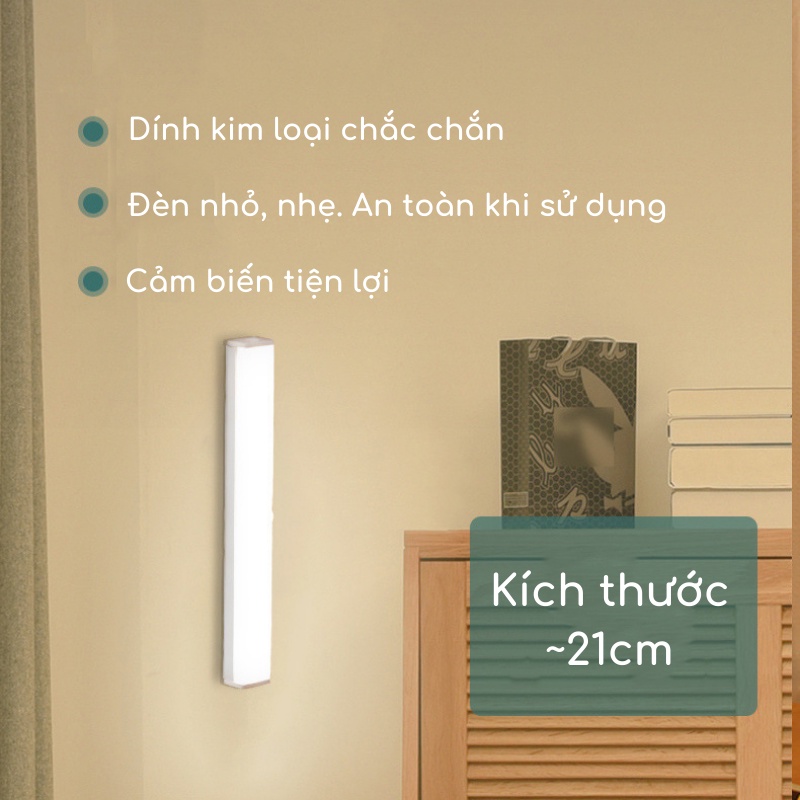 Đèn Led Cảm Ứng, Đèn Nam Châm Gắn Hành Lang, Tủ, Nhà Vệ Sinh Cảm Biến Thông Minh COCA T