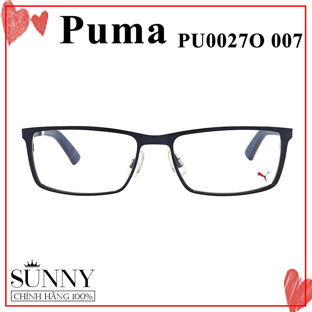 Gọng kính nam nữ chính hãng Puma PU0027O 007 màu sắc thời trang, thiết kế dễ đeo bảo vệ mắt