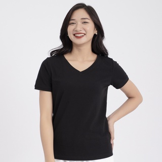 Áo thun nữ cổ tim - Đen
