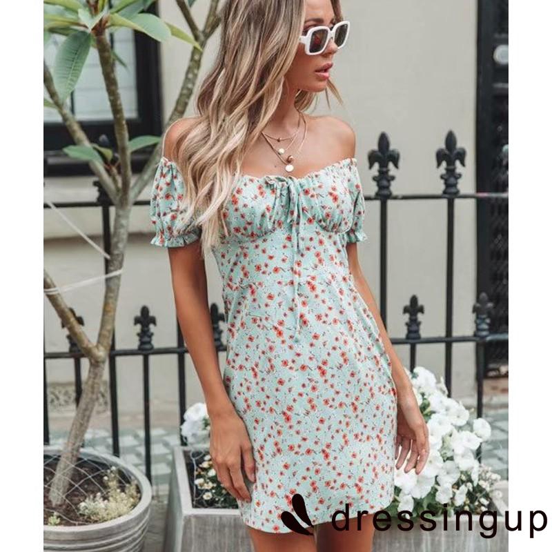 Đầm nữ hở vai phong cách boho thời trang gợi cảm