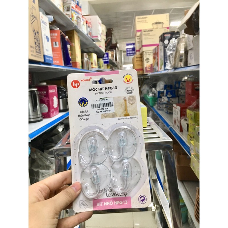 Nút hít tường treo đồ 4 cái
