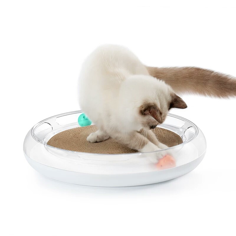 [ PETKIT CHÍNH HÃNG ] PETKIT ® 'Swipe' Interactive Cat Scratcher And Chaser Lounger Toy - Petkit bộ bóng đồ chơi cho mèo