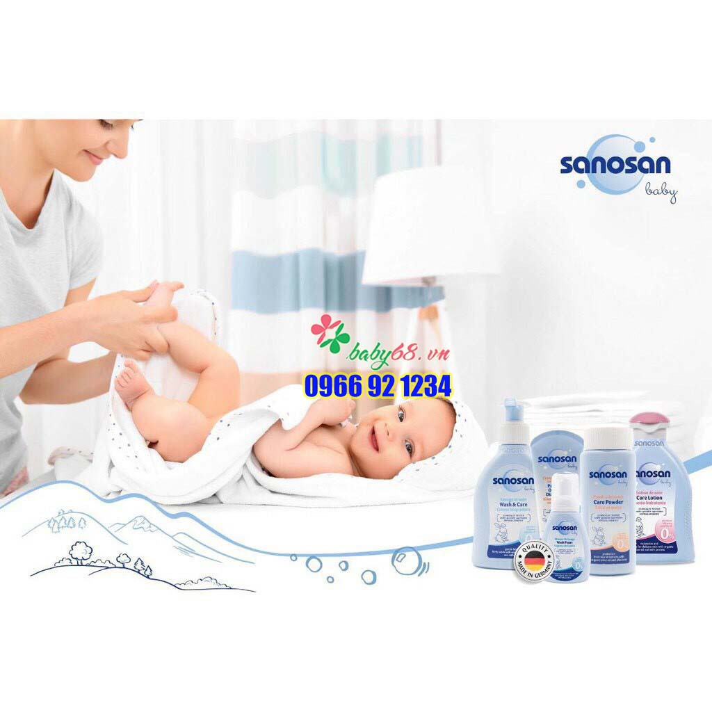 Sữa tắm gội dịu nhẹ Sanosan chiết xuất olive hữu cơ 200ml/ 500ml