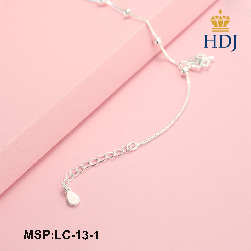 Vòng Đeo Chân bạc nữ đẹp họa tiết hình cỏ 4 lá đẹp trang sức cao cấp HDJ mã LC-13-1 | BigBuy360 - bigbuy360.vn