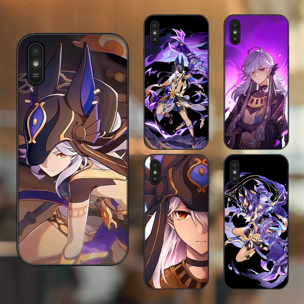 Ốp lưng Xiaomi Redmi 9A viền đen in hình Cyno Genshin Impact