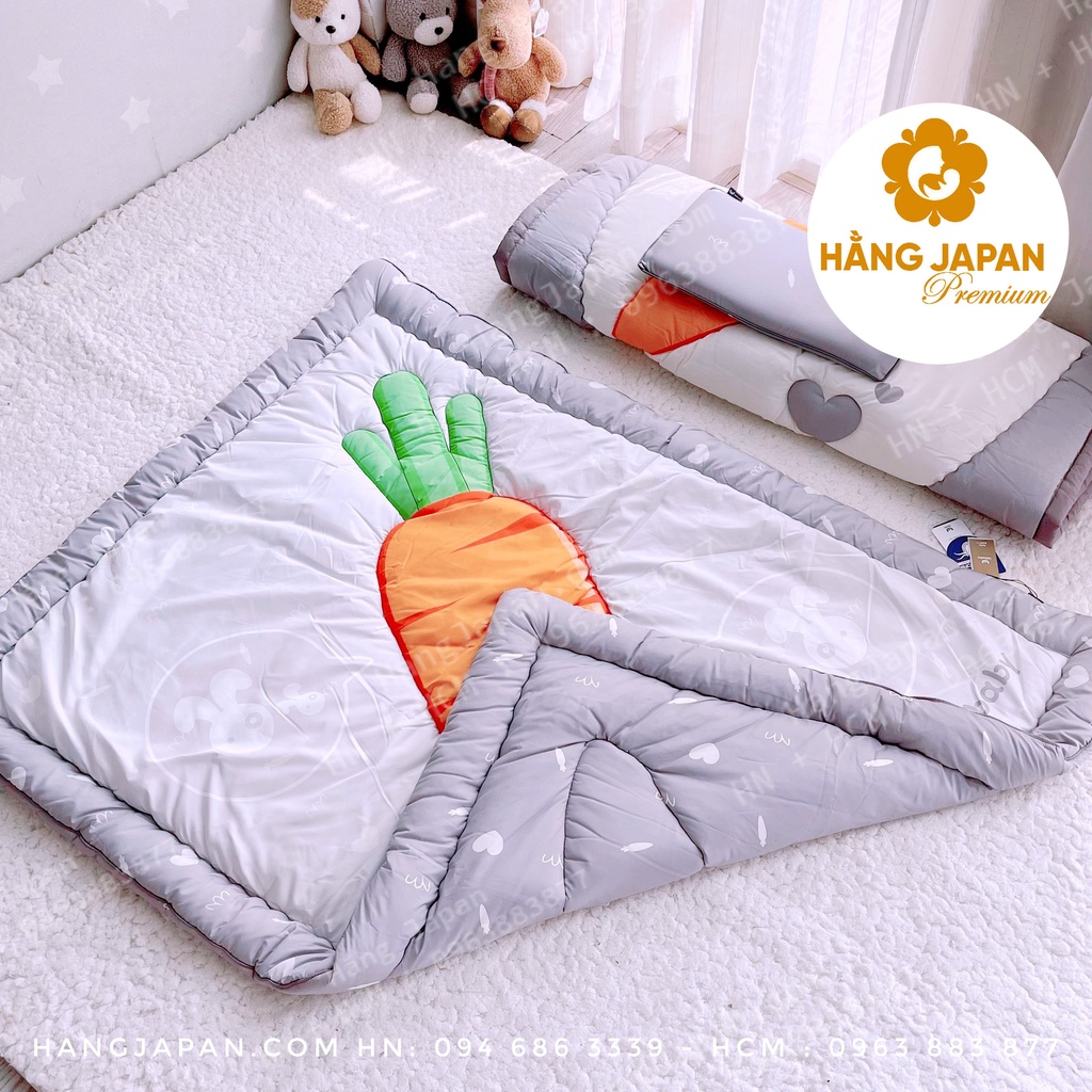 Set đệm ngủ sợi tre cỡ trung Lolbaby Hàn Quốc cho bé (1.1m*1.4m)