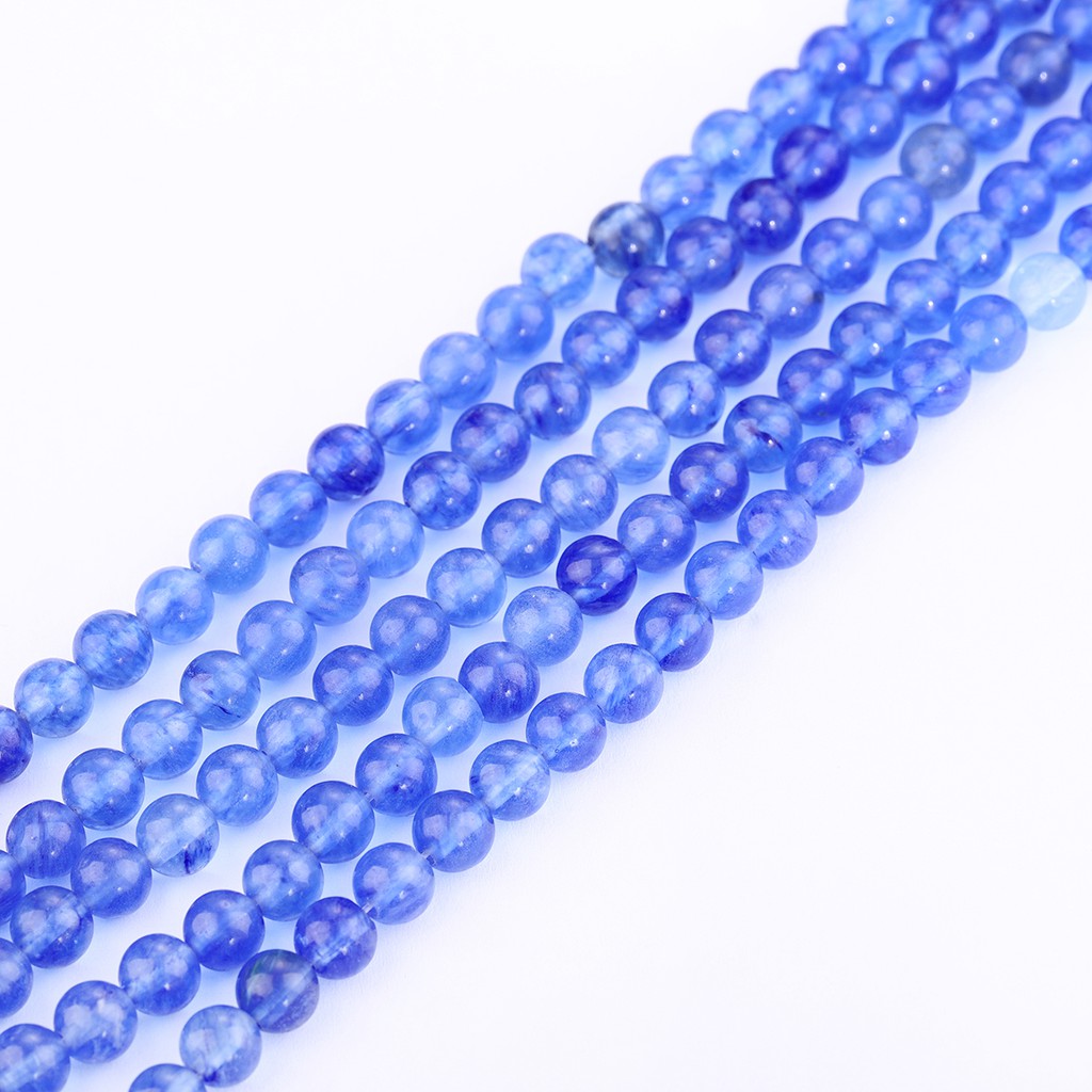 Chuỗi hạt đá pha lê xanh dương 4mm 6mm 8mm 10mm dùng làm trang sức thời trang