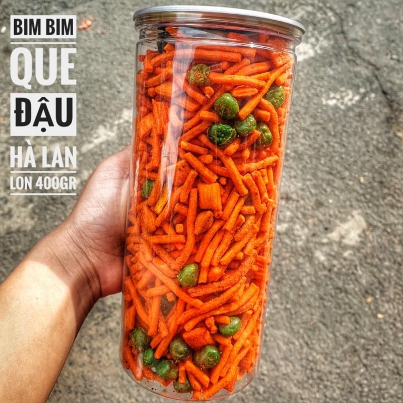 Bim bim que cay thái lan, que cay đậu hà lan ăn liền hộp 400g, ăn vặt Sài Gòn ngon bổ rẻ | SaiGonFood