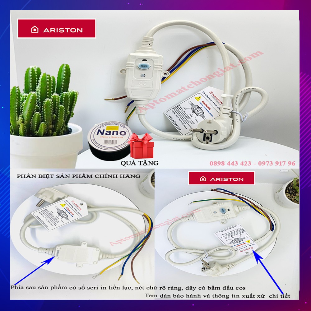 Dây chống giật bình nóng lạnh 16A - CÓ VIDEO TEST GIẬT TRÊN CƠ THỂ TRỰC TIẾP - Bảo hành 12 tháng đổi mới tận nơi