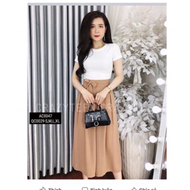 Sét áo coroptop quần ống rộng cực xinh | BigBuy360 - bigbuy360.vn