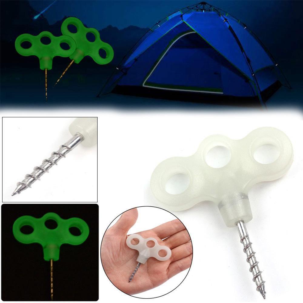 Set 4 Chốt Khóa Dây Thừng Màu Dạ Quang An Toàn Cho Hoạt Động Ban Đêm Ngoài Trời