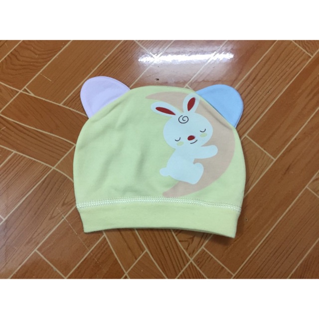 Sét 2 Mũ cotton sơ sinh cao cấp cho bé