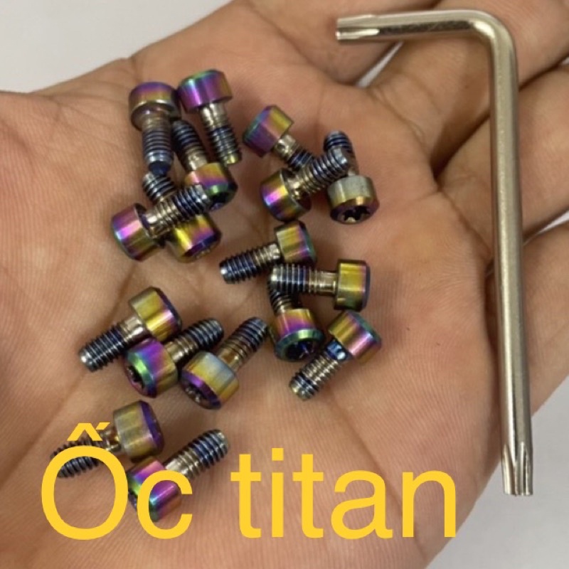 ốc titan 1 cặp ( 2 con ) m4 kèm lục giác dành cho ná cao su