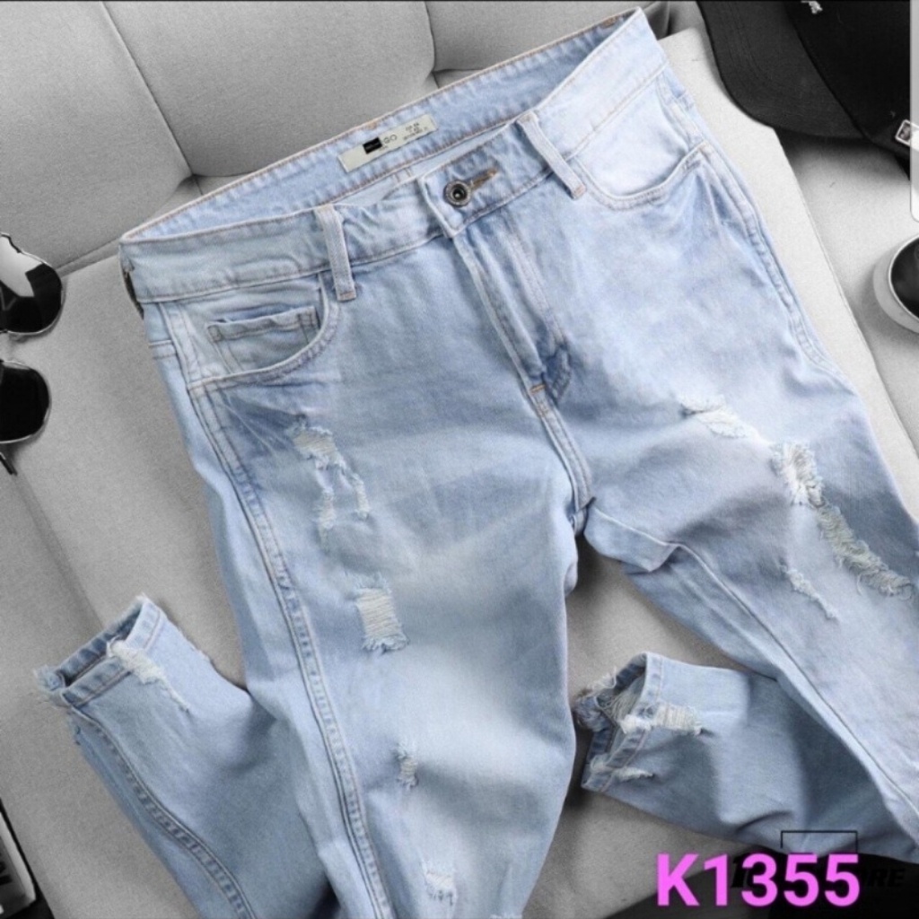 Quần jean nam tenji ad442tj quần bò nam trắng trơn cao cấp trẻ trung phong cách tenji store 9