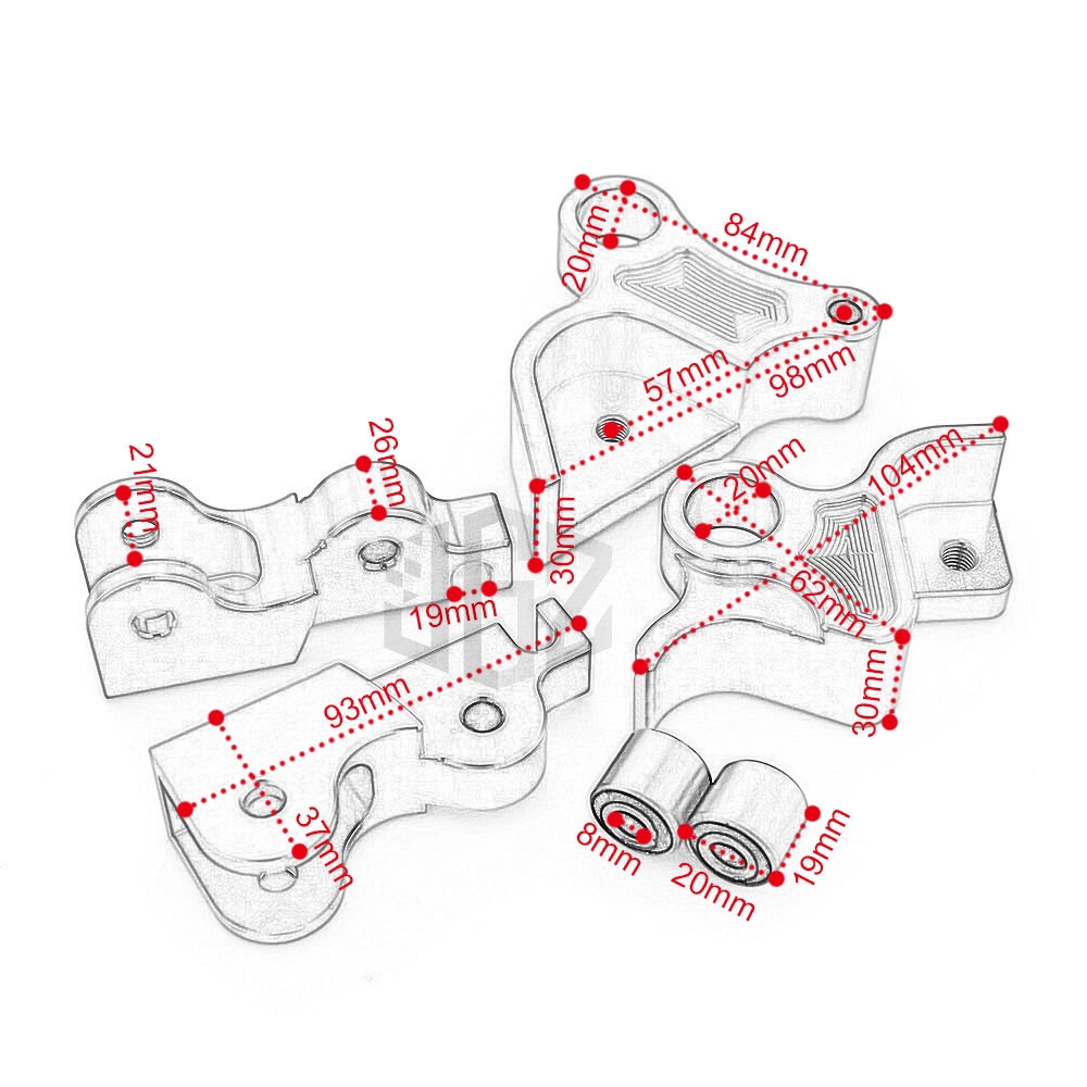 Giá đỡ phuộc giảm sốc sau xe mô tô làm bằng nhôm CNC cho YAMAHA AEROX155 NVX155 2017-2019