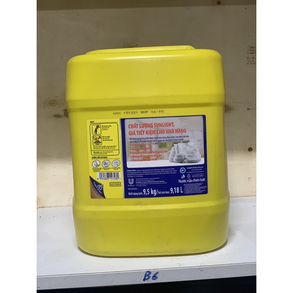 [Hoả tốc] Nước rửa chén Sunlight Chanh can lớn 9.5kg siêu tiết kiệm cho nhà hàng, khách sạn, quán ăn