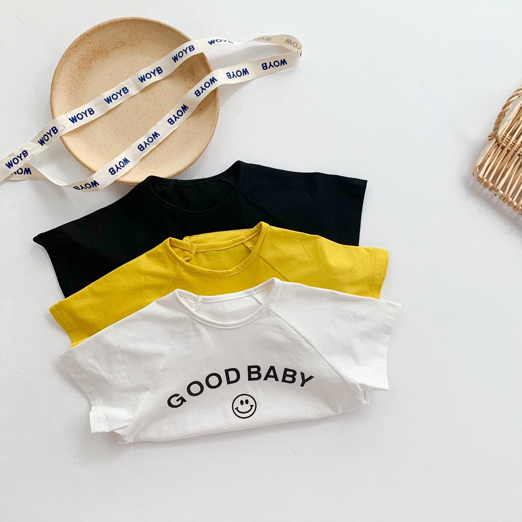 Áo liền quần em bé vải cotton tay ngắn phối túi to dễ thương thời trang mùa hè