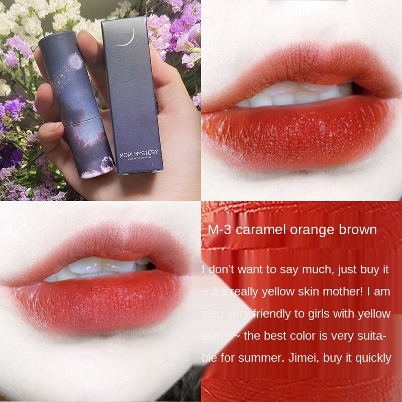 Mori Mystery Starry Sky Paper Tube Lipstick Matte Lipstick Waterproof | BigBuy360 - bigbuy360.vn