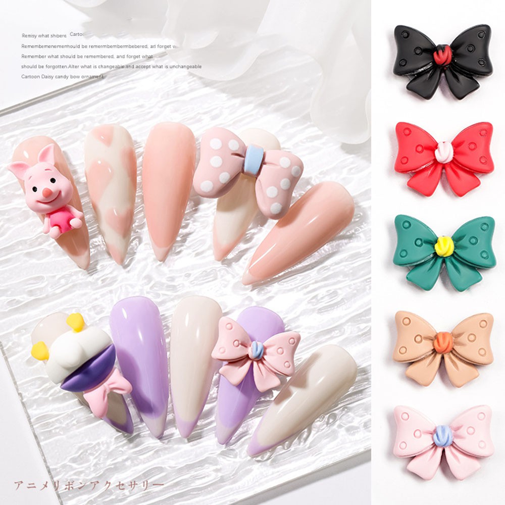 [Hàng mới về] Túi Phụ Kiện Trang Trí Móng Hình Nơ Xinh Xắn