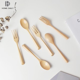 Bộ Đồ Dùng Gồm Muỗng Nĩa Đũa Bằng Gỗ Độc Đáo Chất Lượng Cao