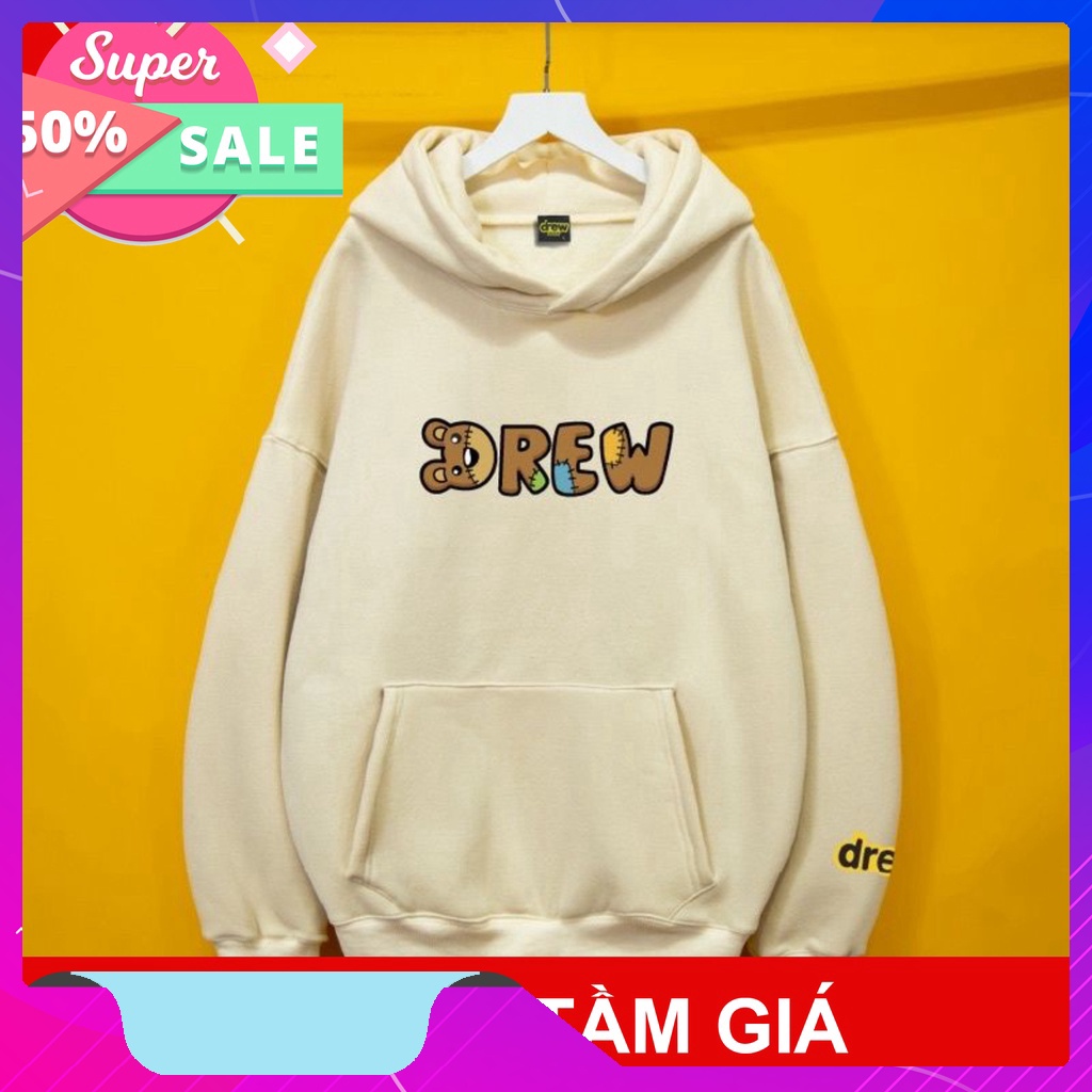 Áo Nỉ HOODIE Drew house Chữ gấu, áo nỉ bông hoodie unisex nam nữ (Tặng Kèm bộ tag+giấy thơm)