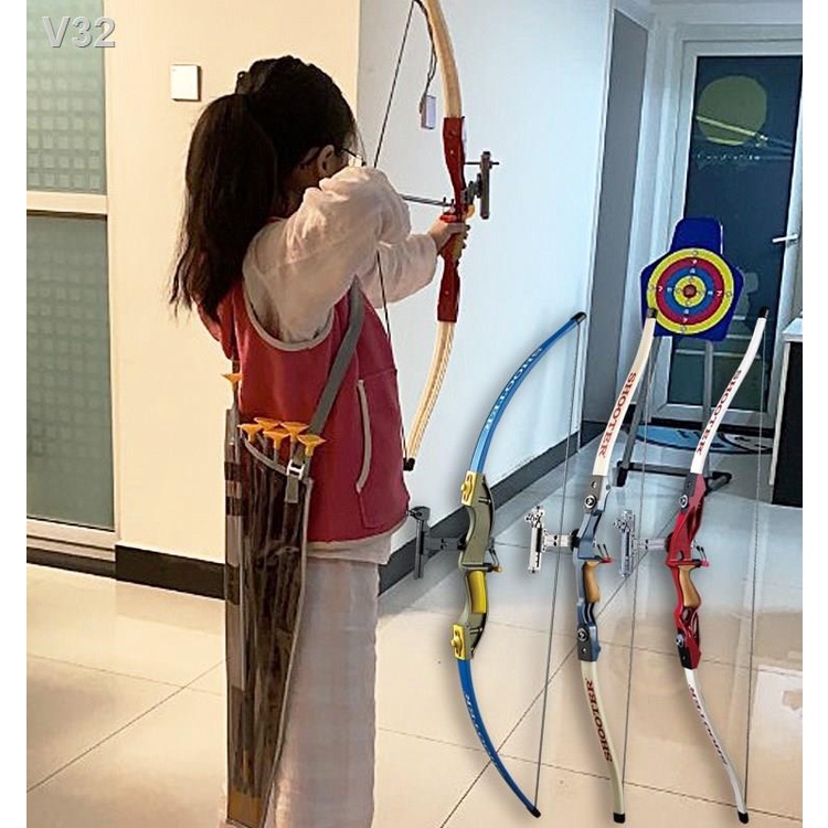 Bé trai đồ chơi trẻ em cung tên chuyên nghiệp trong nhà bắn súng thể thao cốc hút định kỳ mục tiêu đặt 6-8-10 tuổi