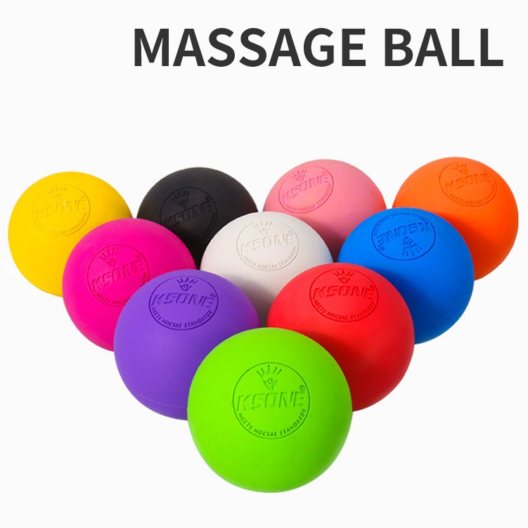 Bóng massage giãn cơ KSONE cao su đặc dãn cơ lacrosse ball chính hãng trị liệu yoga gym tặng túi ksone từ 2 quả