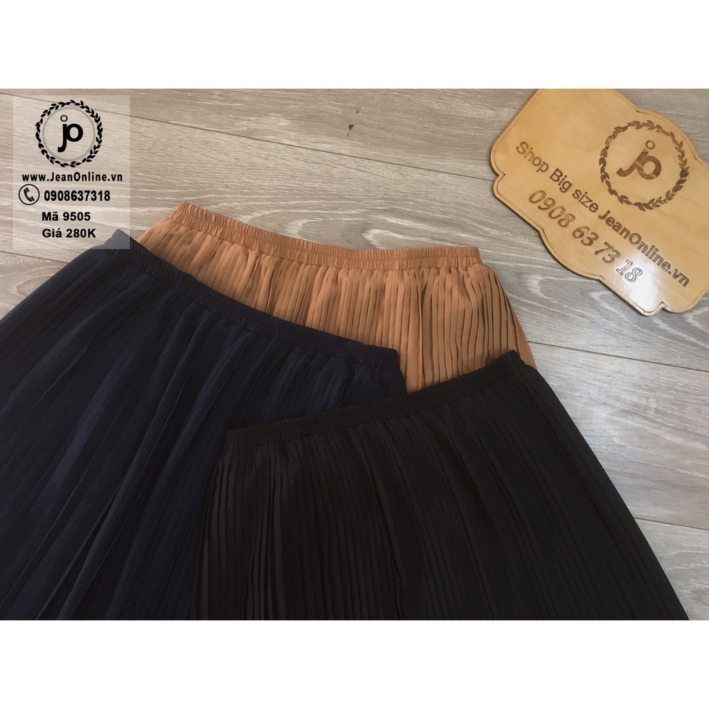 Chân váy dập ly bigsize nữ (MS 9505) chân váy dài, váy bigsize, thời trang ngoại cỡ, thời trang nữ | BigBuy360 - bigbuy360.vn