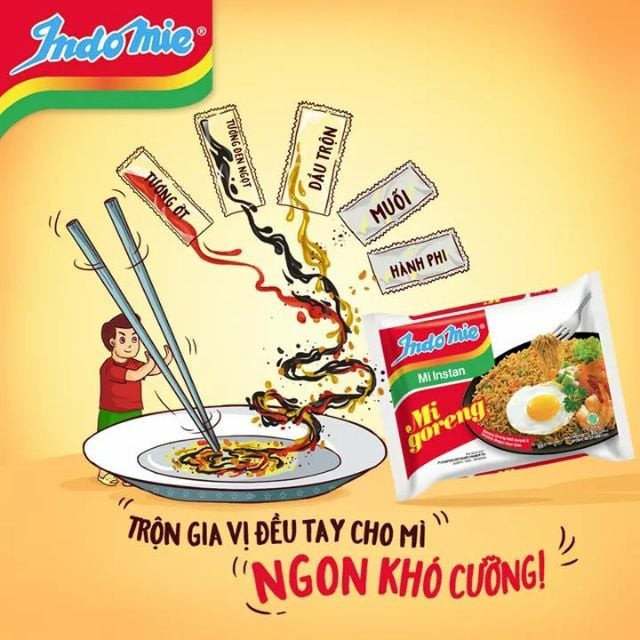 Mì trộn khô Goreng Indomie ( lẻ gói)