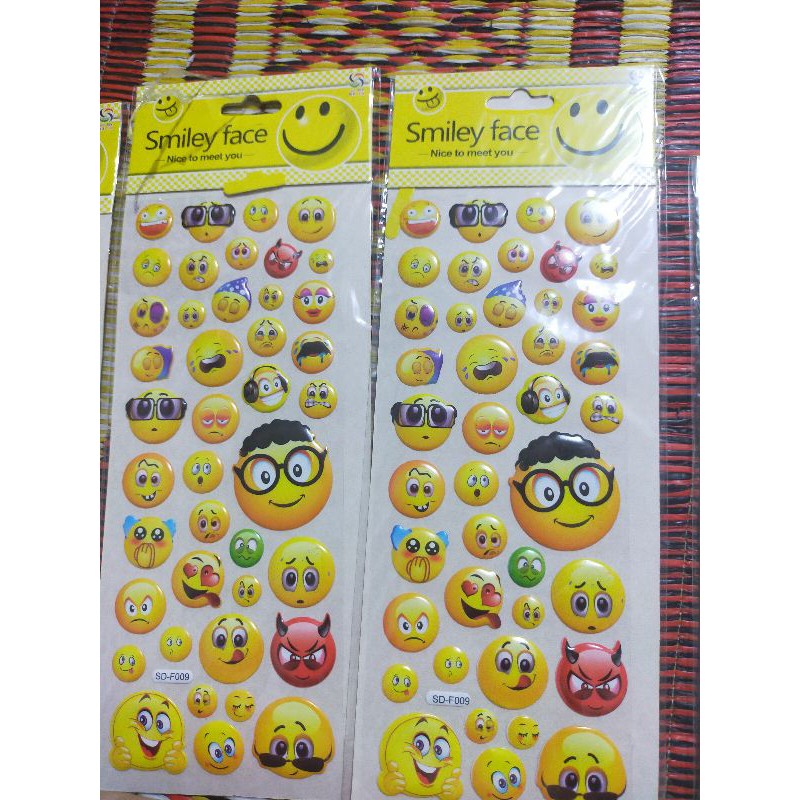 Miếng Dán Hình Mặt Cười Dùng Trang Trí Điện Thoại Laptop