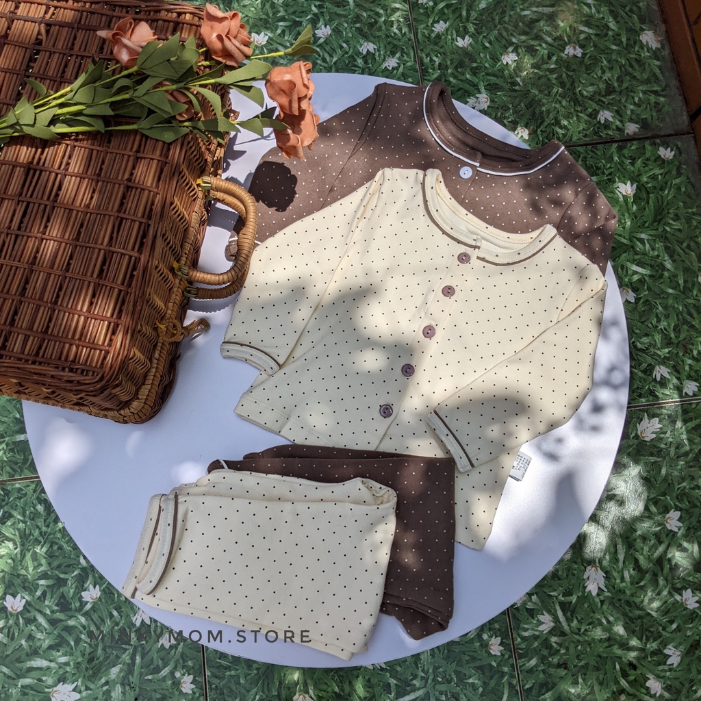 [PEEKABOO] Bộ Đồ Dài Tay Chấm Bi Peekaboo Quảng Châu