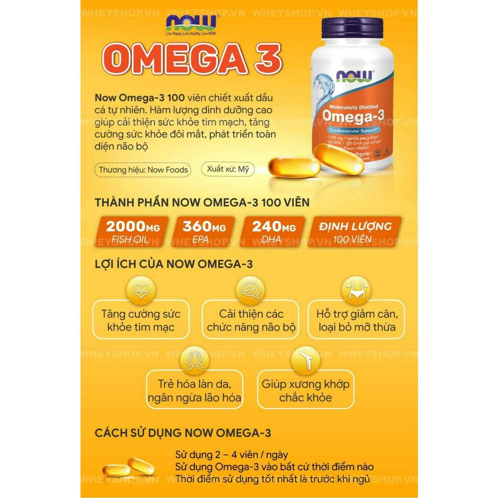 Viên uống Now Omega-3 1000mg