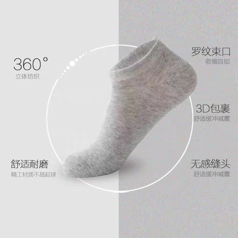 Set 4 Đôi Tất Cotton Ngắn Thoải Mái Thấm Hút Mồ Hôi Cho Nam Nữ