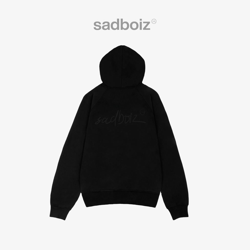 Áo hoodie zipper SADBOIZ Lowkey Black