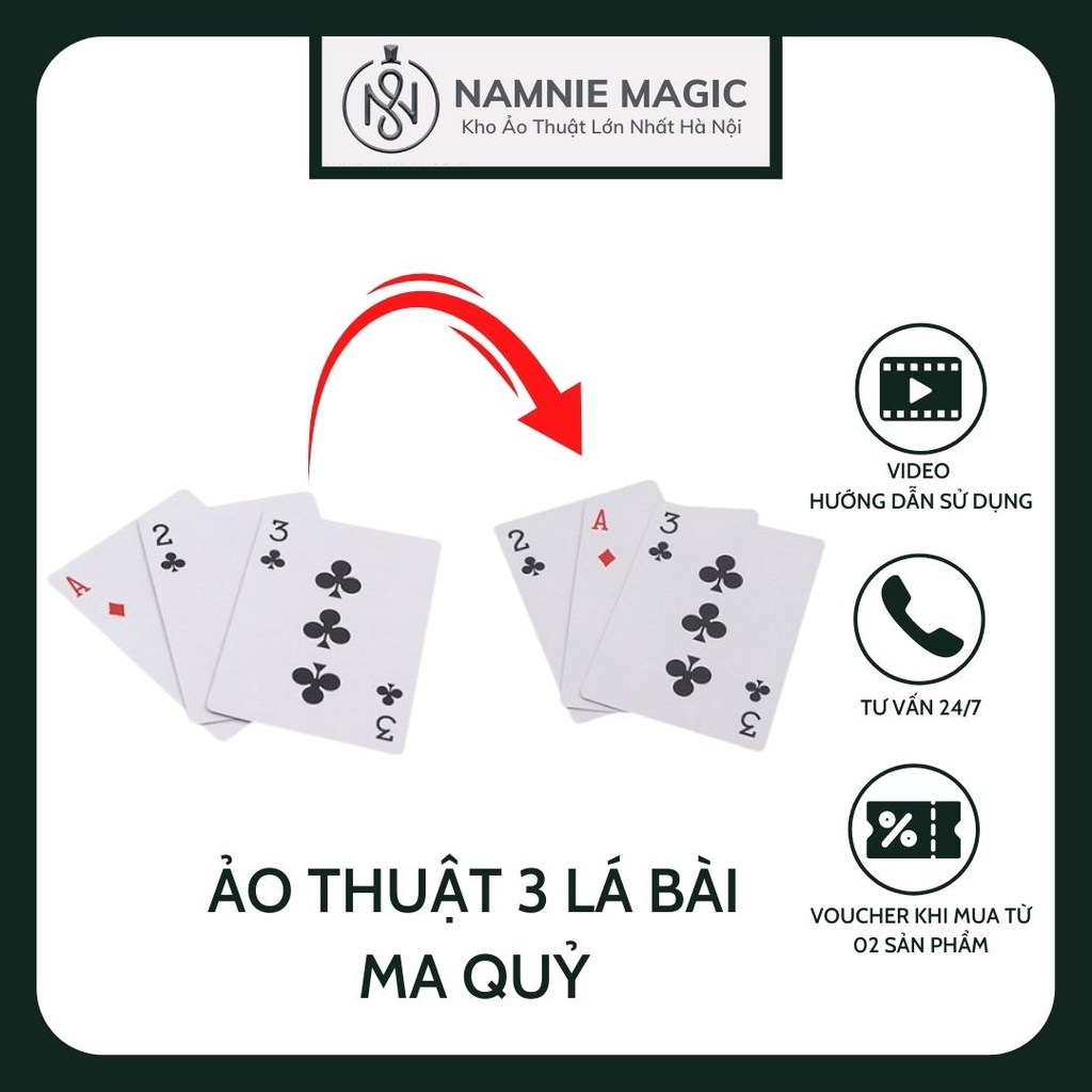 Ảo Thuật 3 Lá Bài Ma Quỷ, 3 Card Monte, Đồ Ảo Thuật Gia, Đồ Chơi Sáng Tạo,Trí Tuệ,Thông Minh, Vui Nhộn Cho Bé