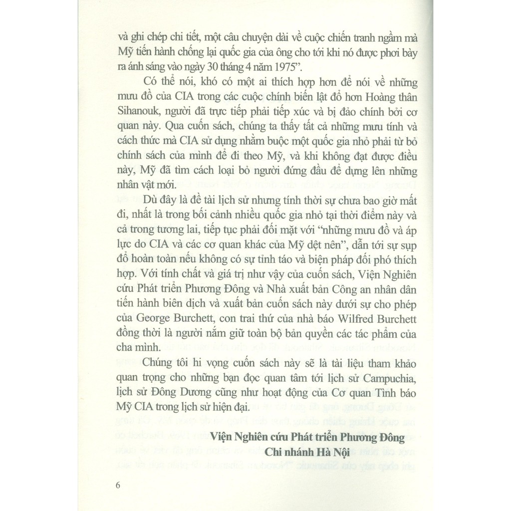 Sách - Cuộc Chiến Của Tôi Với CIA - Hồi ký của hoàng thân Norodom Shihanouk