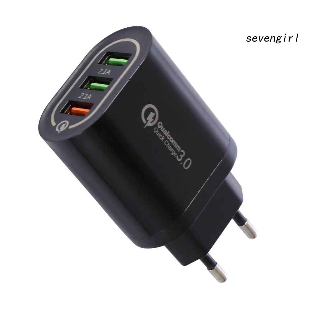 Củ Sạc Nhanh Qc 3.0 3 Cổng Usb Mang Đi Được