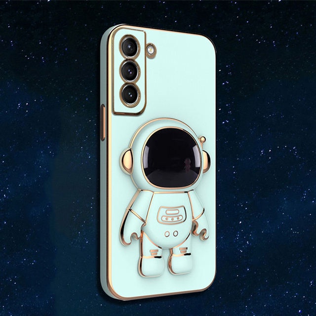 Astronaut Fold Stand Phone Case For Samsung Galaxy A03 Core A20 A30 A50 A30s A50s A71 4G A51 4G A73 5G Note 20 Note 20 Ultra Soft Cover