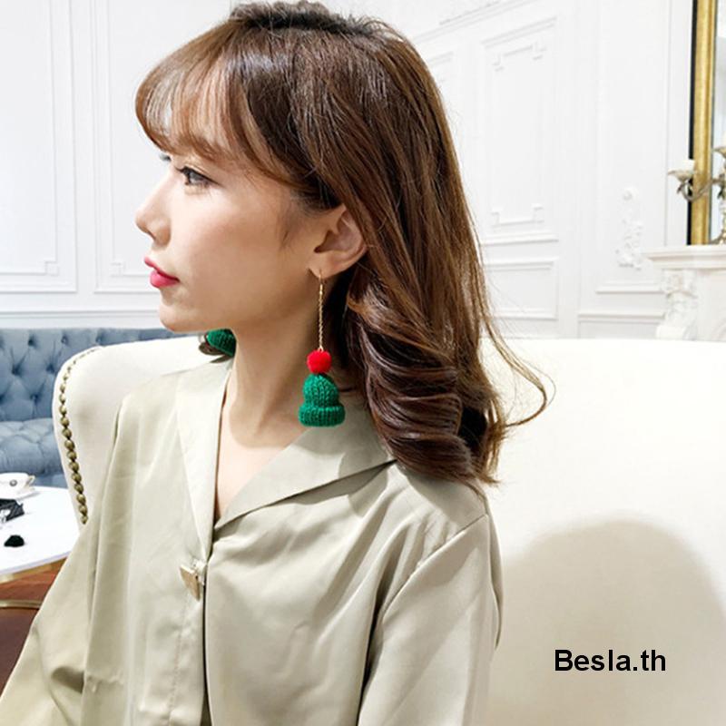 ✨✨Bông Tai Mặt Bóng Len Thu Đông Cá Tính Đa Năng