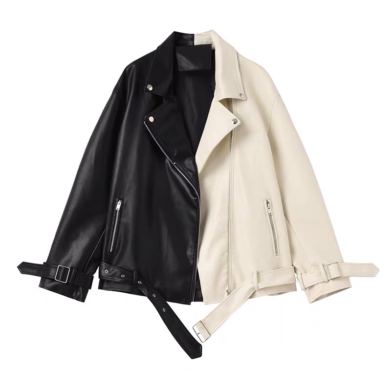 Áo Da PU Leather Jacket Âm Dương Hoà Hợp