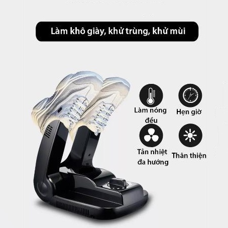 Máy sấy giày khử mùi diệt khuẩn siêu tốc có hẹn giờ thông minh làm khô giày dép tất vớ thích hợp cho mùa mưa ẩm ướt