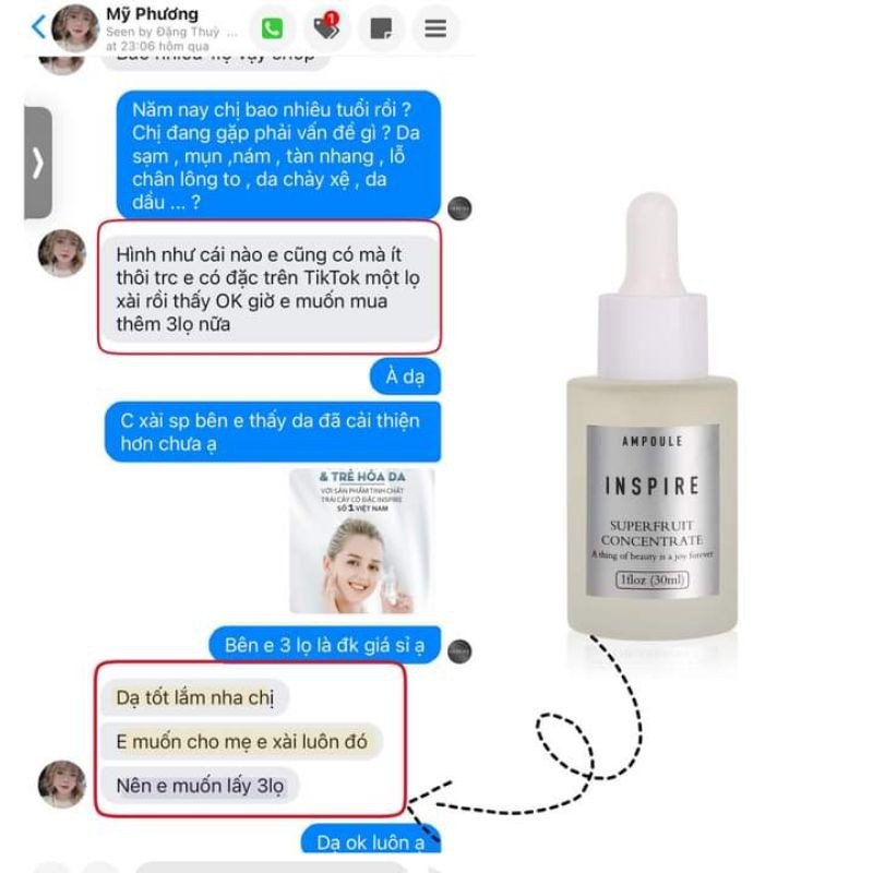 ❤FREESHIP❤SERUM TINH CHẤT CĂNG BÓNG PHỤC HỒI DA INSPIRE AMPUOLE (MUA 1 TẶNG 1)