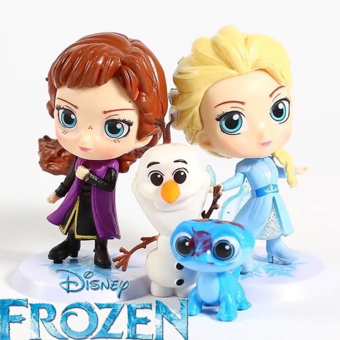 Bộ 4 Mô Hình Nhân Vật Elsa Anna Olaf Phiên Bản Giới Hạn Trong Phim Frozen 2 Chibi