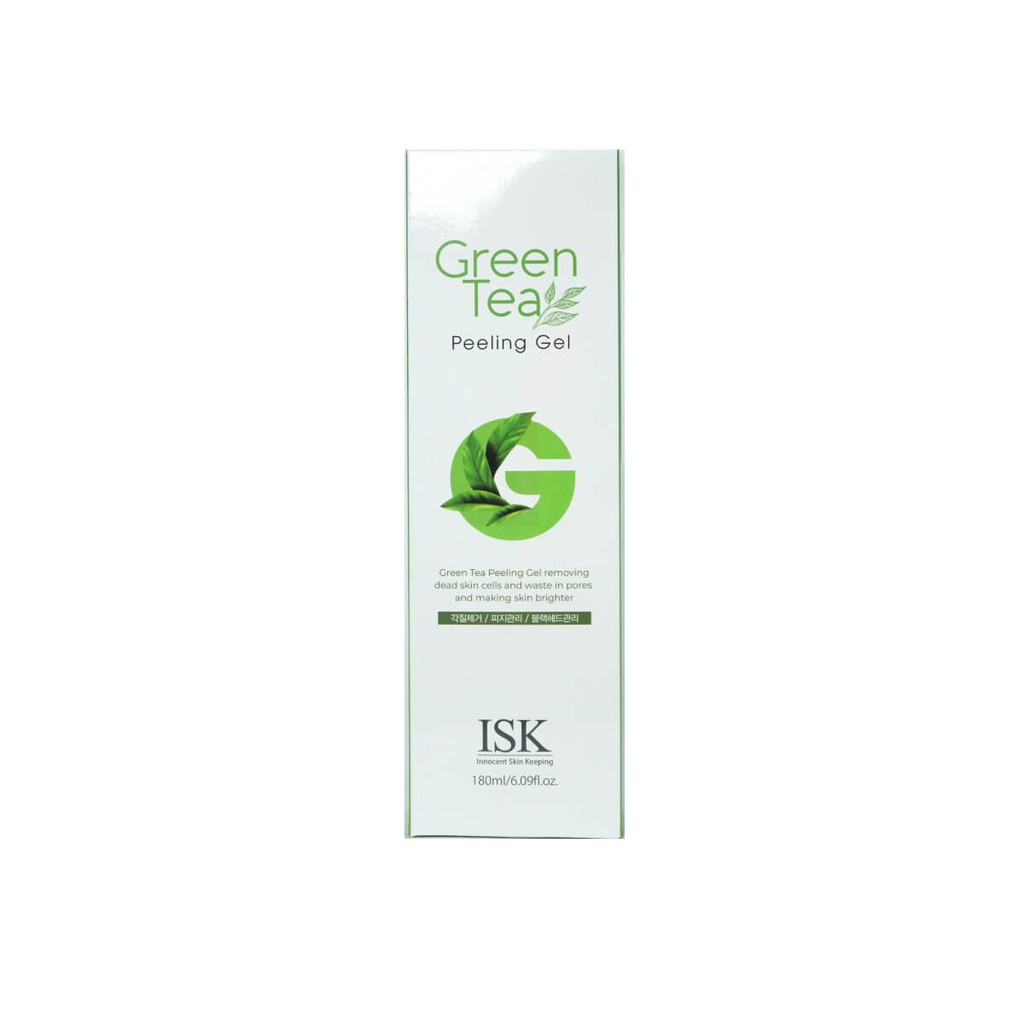 Tẩy Tế Bào Chết Dạng Gel ISK Green Tea Peeling Trà Xanh Làm Sạch, Dưỡng Ẩm Cho Da Dung Tích 180ml