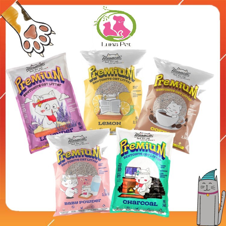 Cát vệ sinh cho mèo Meowcat Litter Premium {BÁN BUÔN + FREESHIP} Cát vệ sinh cho mèo  mùi dễ chịu, khử mùi tốt