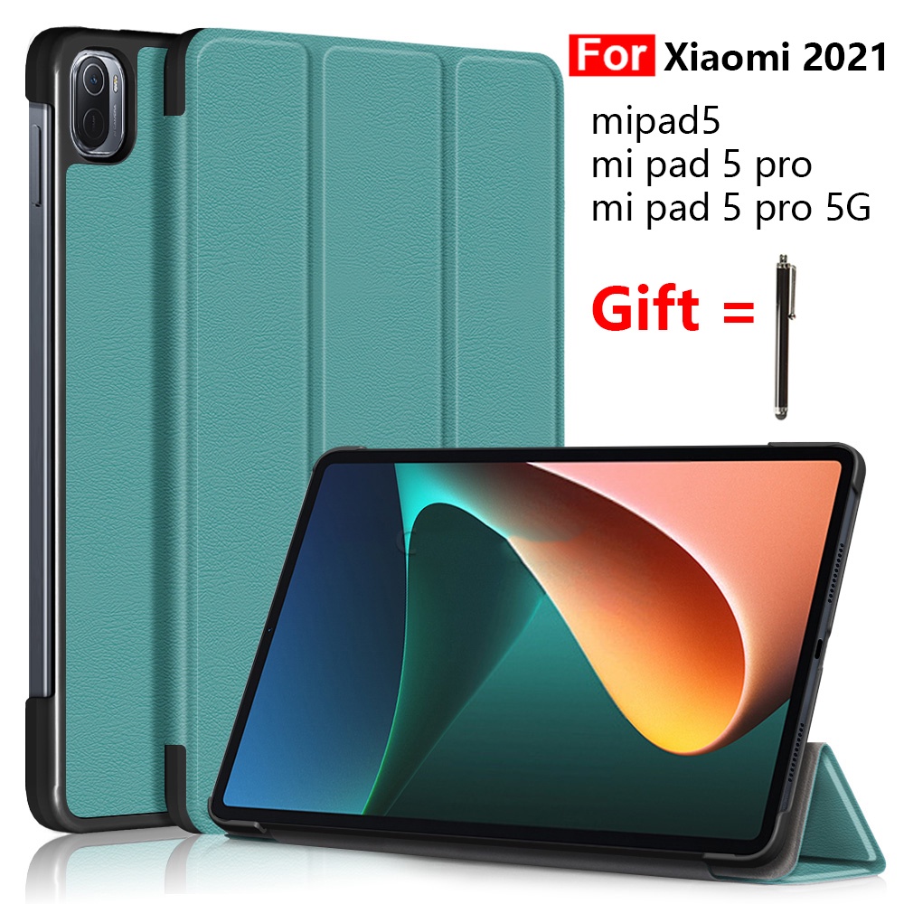 Bao Da Pu Máy Tính Bảng Nắp Gập Thông Minh Kèm Giá Đỡ Đứng Cho Xiaomi Mipad 5 Mipad 5 Pro 2021 11inch